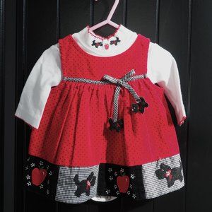 Rare Editions - 2 Piece Dress - baby 6M